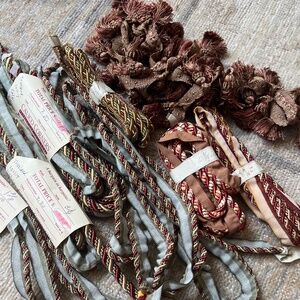 Lot of Home Interior or Upholstery Trim -- Rust and Pink Hues